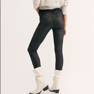 ~Free People~ Midnight Vegan Suede Skinny Pants